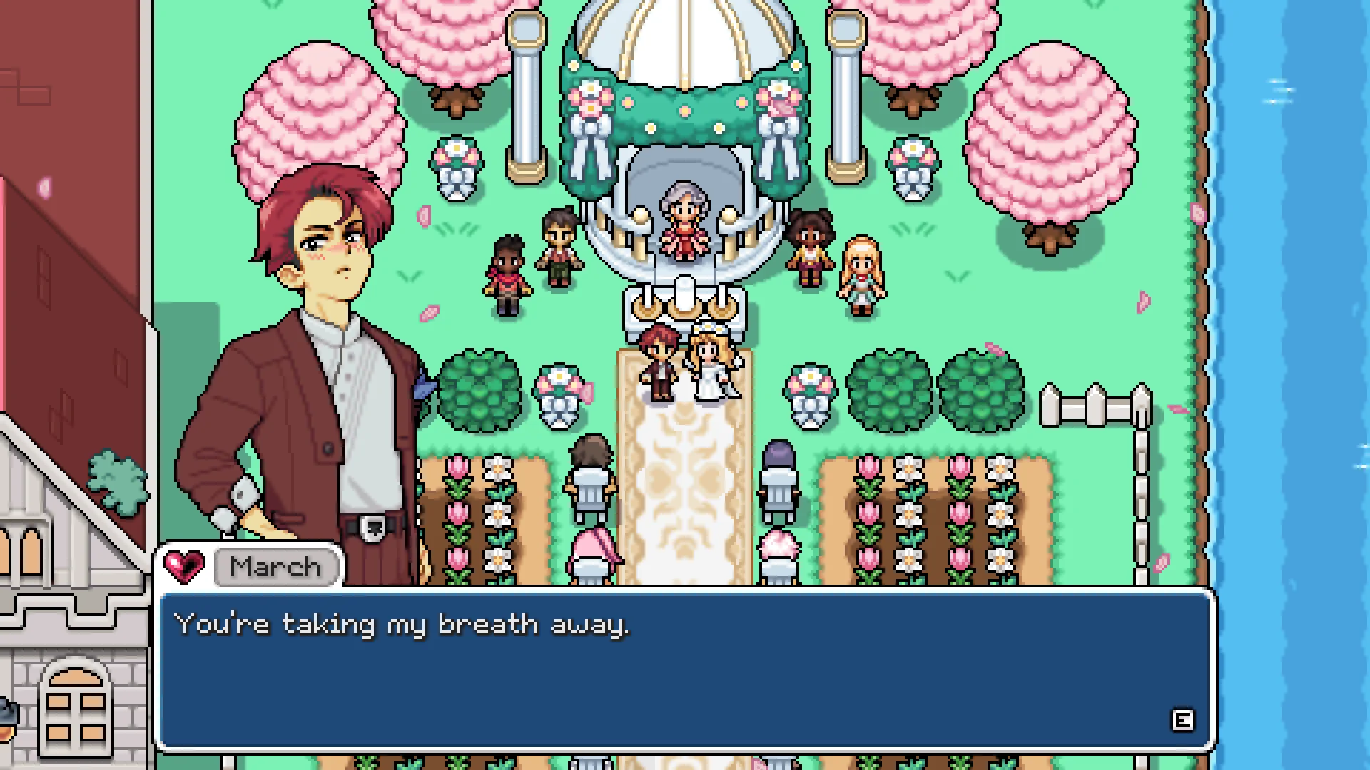 March at the wedding altar in Fields of Mistria